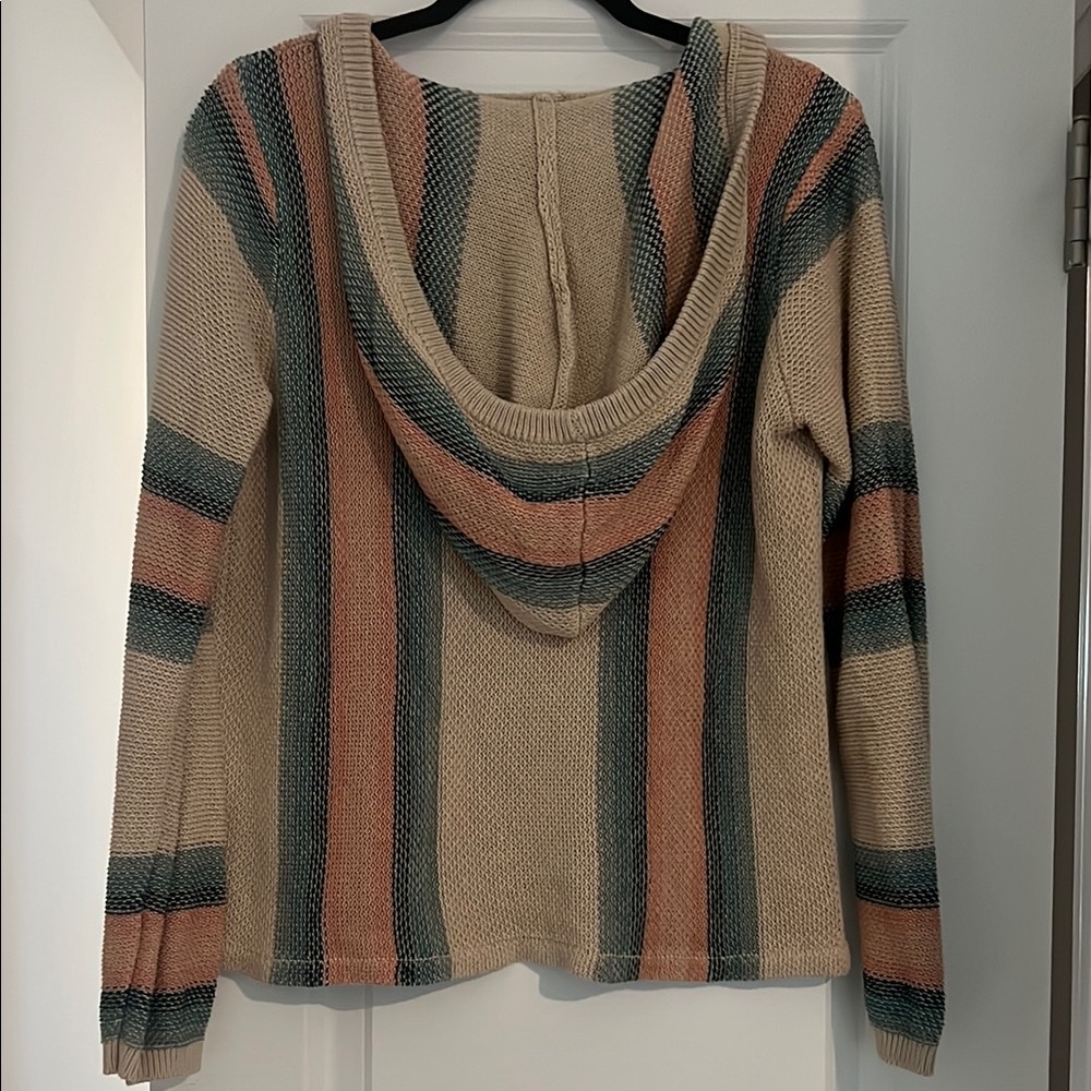 O’Neill Baja Striped Hooded Sweater Surfer Skater Boho Laid-Back Coastal Small - Picture 5 of 6